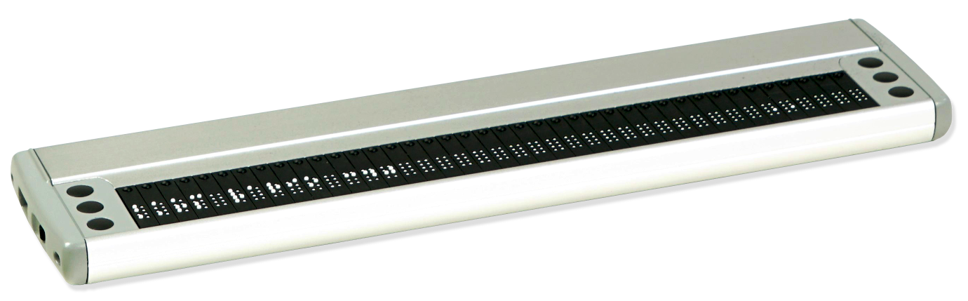 Das Bild zeigt die Braillezeile Vario340 von VisioBraille.
